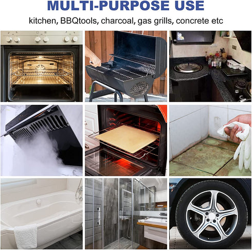 Blackstone Grill Cleaning Kit, Heavy Duty Griddle Scrubber Scouring Pad & Handle, Griddle Cleaning Brush for Charcoal, Gas Grills, Cast Iron Cookware, Oven, Grate, Stovetop