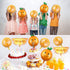 10 Pieces Orange Citrus Foil Balloon Cartoon Fruit Aluminum Foil Balloons Jumbo Birthday Tangerine Balloons for Little Cutie Baby Shower Summer Citrus Themed Boy Girl Birthday Party Decor Supplies