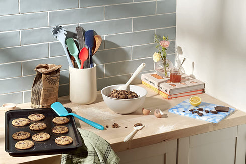 GIR: Get It Right Premium Silicone Spatula Turner - Non-Stick Heat Resistant Flip Spatula for Pancakes, Eggs, Cooking, Baking, and Mixing | Mini - 11 IN, Red