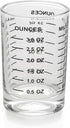 Shot Glass Measuring Cup 3 Ounce/90ML Liquid Heavy High Espresso Glass Cup Black Line