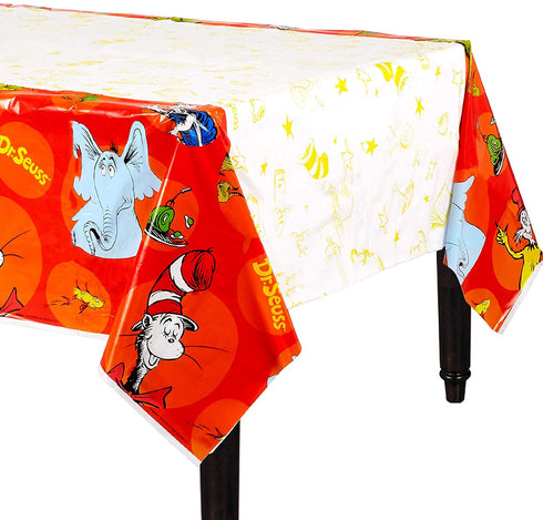 amscan Dr. Seuss Party, Plastic Table Cover, 54" x 96"