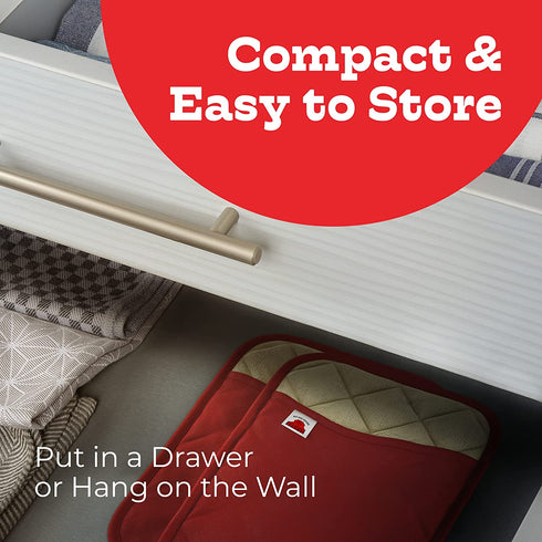 Big Red House Pot Holders for Kitchen Heat Resistant, Set of 2, Silicone Pot Holders for Kitchen and Baking, Red