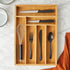 Bamboo Drawer Organizer Tray for Silverware, Utensils, Cutlery, Kitchen (17 x 12 x 2 In)