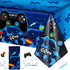 Video Game Table Cover Blue Video Game Birthday Decoration Game Theme Plastic Table Cloth Party Supplies for Boys Girls Kids Player Geek Party Decorations, 54 x 108 Inches (1 Piece)