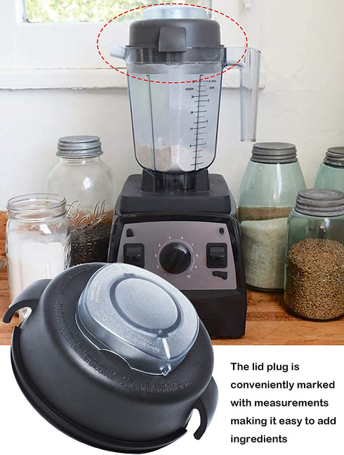 2-Part Lid and Plug Fit for Vita-mix 64-Ounce (High Profile) Container Blender Replacement Parts for Vita-mix 5200 5000
