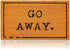 Go Away Nonslip Welcome Doormat, Natural Coco Coir Mat (17 x 30 in)