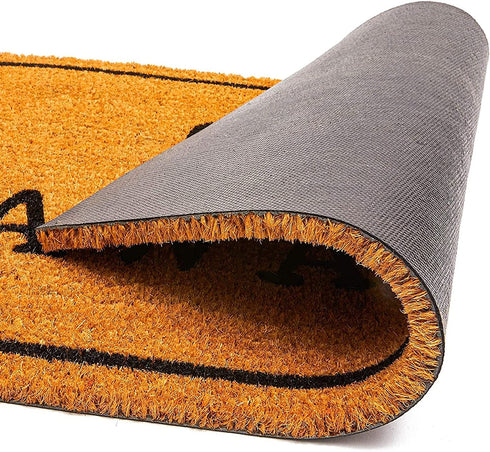 Go Away Nonslip Welcome Doormat, Natural Coco Coir Mat (17 x 30 in)