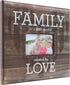 MCS MBI 12.5x13.5 Inch "Family is a Little World Created by Love" Scrapbook Album with 12x12 Inch Pages with Photo Opening, Brown (860080)