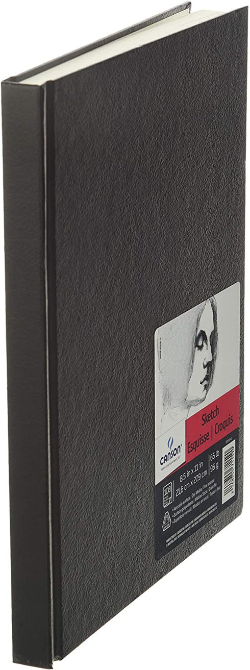 Canson Artist Series Sketch Book Paper Pad, for Pencil and Charcoal, Acid Free, Hardbound, 65 Pound, 8.5 x 11 Inch, 108 Sheets