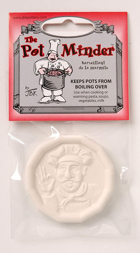 JBK Pottery Chef Design Ceramic Pot Minder, Set of 2