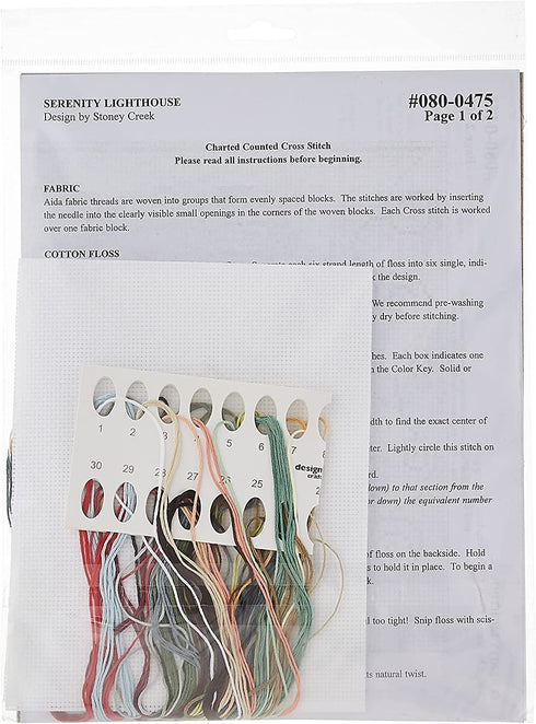 Janlynn Serenity Lighthouse Counted Cross Stitch Kit