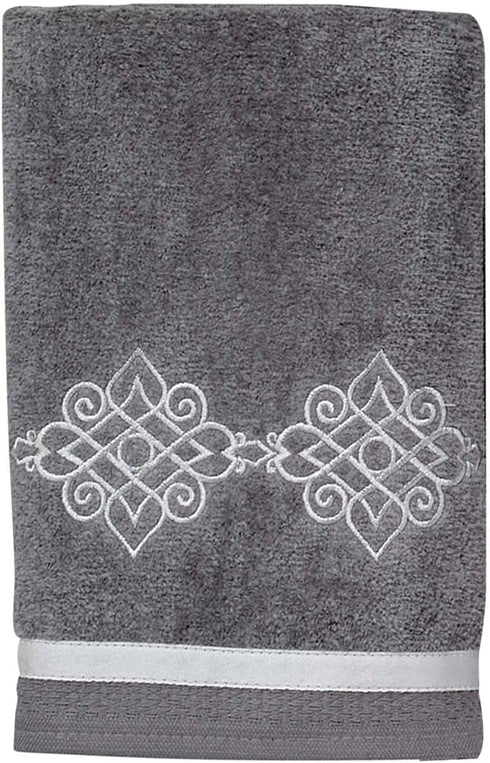 Avanti Linens Riverview Hand Towel, Nickel,038122NKL