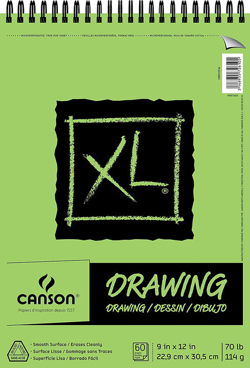 Canson XL Series Drawing, 9" x 12", Green