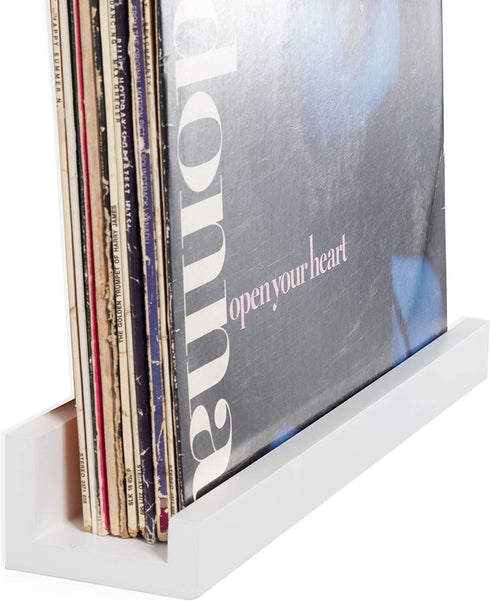 Wallniture Denver Floating Shelves for Wall, White Bookshelf for Kids' and Nursery Room Decor, 17 Inch Picture Ledge Shelf Set of 3