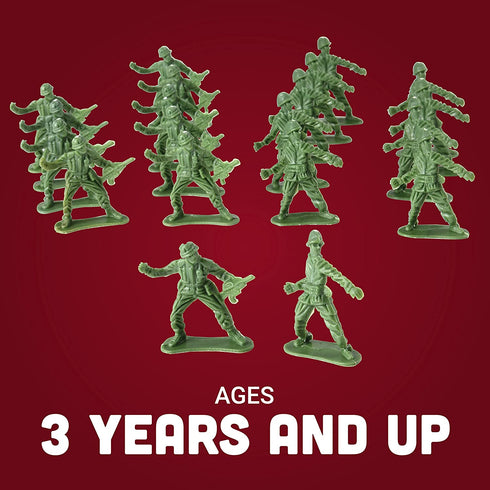 DELUXE BAG OF CLASSIC TOY GREEN ARMY SOLDIERS - 36 Pc.