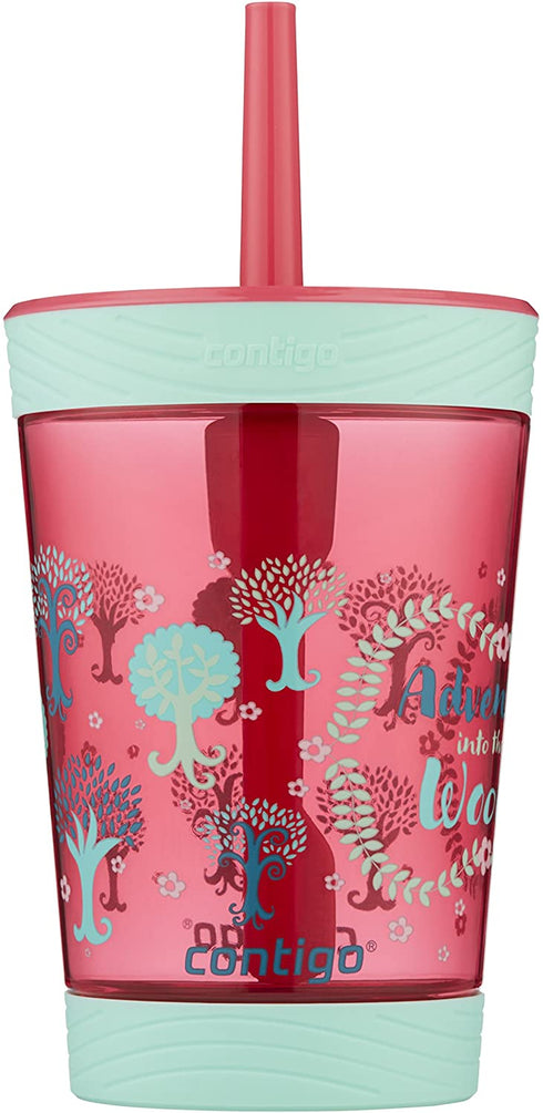 Contigo Spill-Proof Kids Tritan Straw Tumbler, 14 Oz, Sprinkles Pink