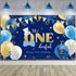 Boys 1st Birthday Decoration Mr. Onederful Birthday Party Supplies Boy 1st Birthday Backdrop Happy 1st Banner for Baby Toddler Little Man First Birthday Party Decor Photo Prop, 6 x 3.6 Feet