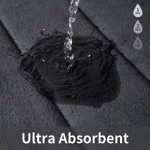 ROSMARUS Memory Foam Bath Rug Non Slip Absorbent Bathroom Rugs with PVC Backing Ultra Soft Bath Room Floor Mat Kitchen Runner Restroom Living Room Carpet,17€?x 24€?, Charcoal Gray