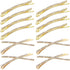 12 Pieces Rhinestone Bobby Pins Decorative Fancy Crystal Hair Clips Shiny Metal X Shaped Barrettes Bling Diamond Wedding Bridal Shower Hair Accessories for Women Ladies Girls (Gold, Fresh Style)