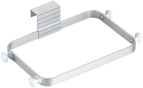 vcseven Metal Trash Bag holder,Under Sink Trash Can for Kitchen,Bathroom,Rv,Office,Dorm Room,Silver