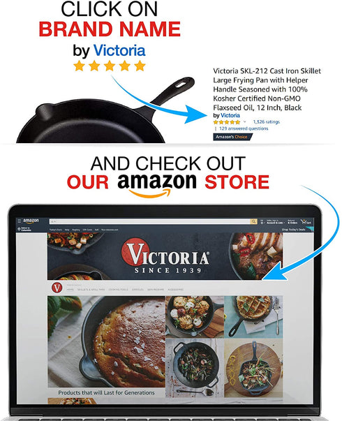 Victoria Silicone Cast Iron Handle Cover. For 10 to 12 inch Skillets, Large, Red