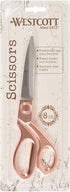 Westcott 8" Stainless Steel Rose Gold Scissors For Office & Home (16968)
