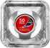 Disposable Gas Burner Liners (50 Pack) Aluminum Foil Square Gas Stove Burner Covers - 8.5 Inch Gas Range Protector, Stove Top Covers for Gas Burners, Foil Liners to Catch Oil, Grease, and Food Spills