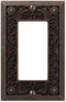 AMERELLE 65RDB Filigree Wallplate, 1 Rocker, Cast Metal, Aged Bronze, 1-Pack, Double Toggle