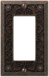AMERELLE 65RDB Filigree Wallplate, 1 Rocker, Cast Metal, Aged Bronze, 1-Pack, Double Toggle