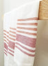IPPINKA Senshu Japanese Towel, Ultra Soft, Quick-Drying, Two-Tone End Stripes, Red (Set of 3 Towels)