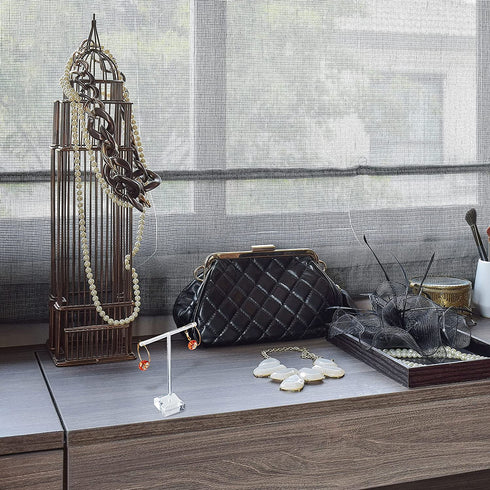 Acrylic Earring Holder Clear Earring Holder Countertop Earrings Display T-Bar Earrings Display Stand Holder Hanging Jewelry Organizer for Necklaces Bracelet Earrings (6)