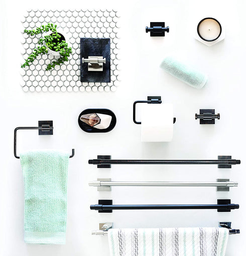 Franklin Brass Maxted Towel Ring, Matte Black, Bathroom Accessories, MAX46-FB 7.87 x 2.15 x 6.04 Inches