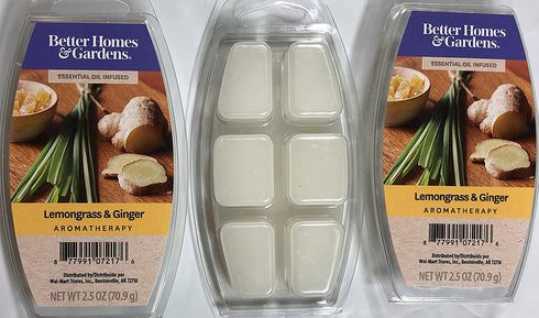 Better Homes and Gardens Lemongrass & Ginger Essential Oil Infused Wax Cubes - 3-Pack