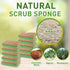 Natural Plant-Based Scrub Sponge by Scrub-it, Non-Scratch, Biodegradable scrubbing sponges with a Tough Anti-Bacterial scouring pad for Kitchen and Bathroom 24 Pack