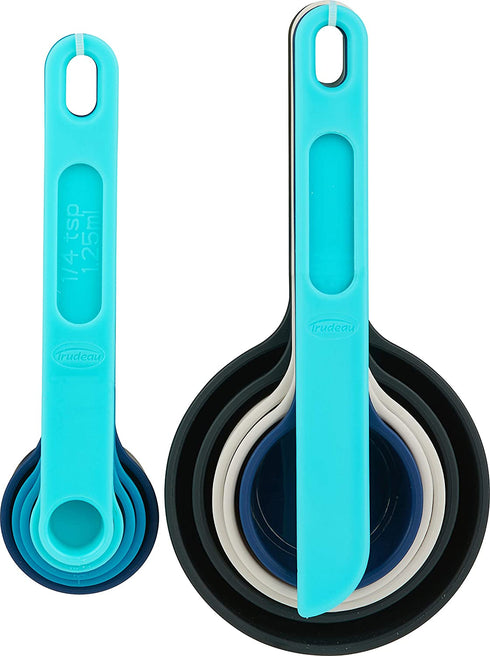 Trudeau Measuring Set, 11 Sizes, Blue