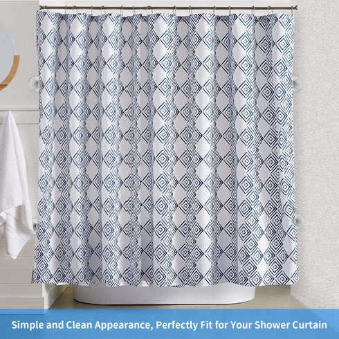 4 Pack Shower Curtain Clips, Shower Windproof Splash Guard - Self Adhesive Shower Curtain Weight Clip (Clear)