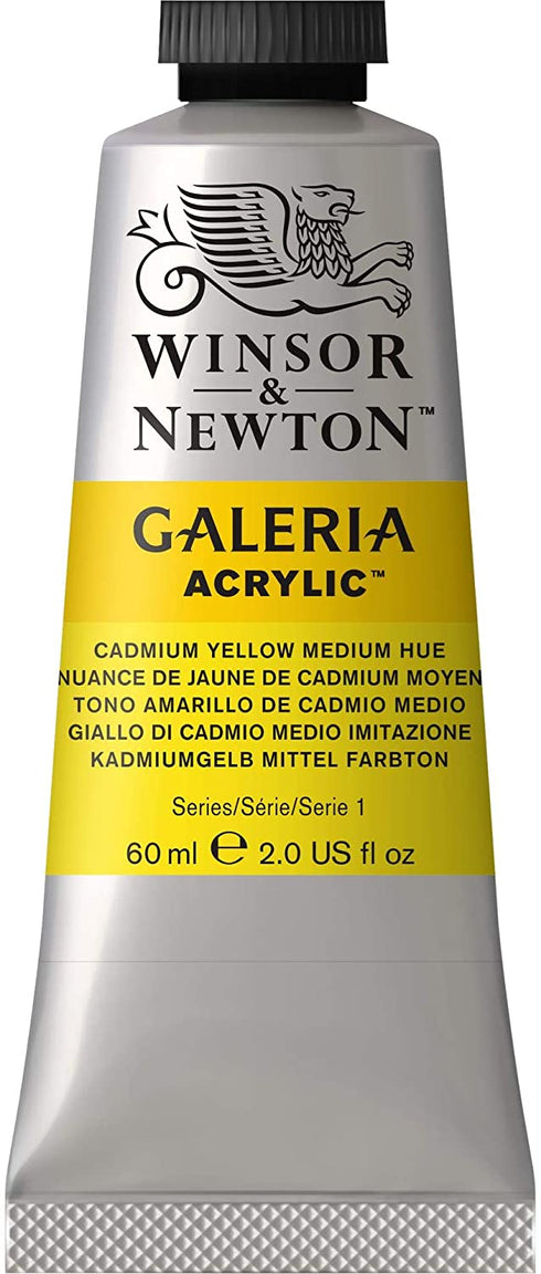 Winsor & Newton Galeria Acrylic Paint, 2 Fl Oz (Pack of 1), Cadmium Yellow Medium Hue