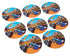 Amscan 551551 Hot Wheels Wild Racer„¢ Round Plates, 9", 8pcs, Party Favor