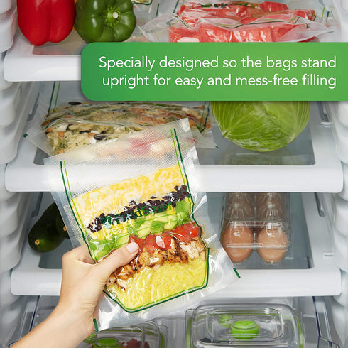 FoodSaver Easy Fill 1-Gallon Vacuum Sealer Bags | Commercial Grade and Reusable | 10 Count, 1 GALLON, Clear