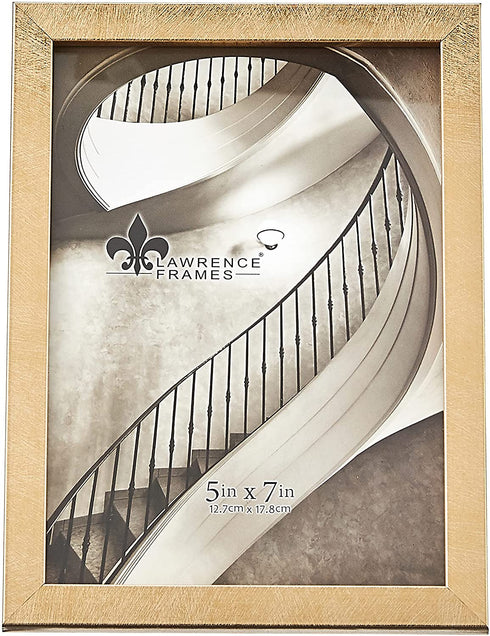 Lawrence Frames - 708057 Galvanized Expressions Chloe Contemporary Gold Picture Frame, 5x7