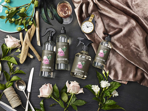 Caldrea Linen and Room Spray Air Freshener, Made with Essential Oils, Plant-Derived and Other Thoughtfully Chosen Ingredients, Rosewater Driftwood Scent, 16 oz (Packaging May Vary)