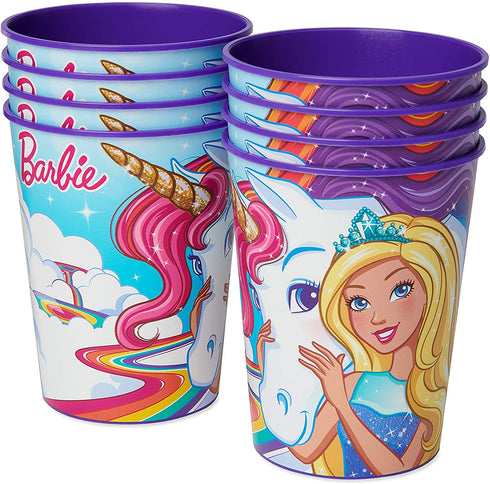American Greetings Barbie Plastic Party Cups, 16 oz (8-Count)