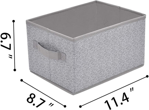 GRANNY SAYS Storage Baskets for Shelves, Gray Storage Bins, Storage Boxes Decorative for Living Room, Medium, 3-Pack