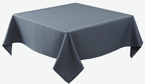 Biscaynebay Textured Fabric Tablecloth 54 X 54 Inches Square, Dark Grey Water Resistant Spill Proof Tablecloths for Dining, Kitchen, Wedding and Parties, Machine Washable