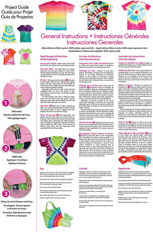 Tulip One-Step Tie-Dye Kit Carousel Colors Tie Dye, 59 Piece Set