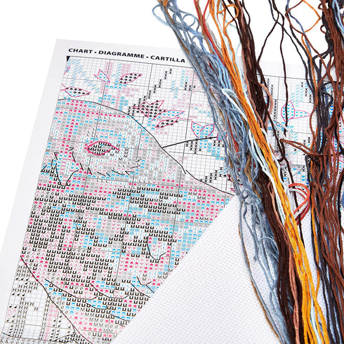 Dimensions Wise Owl Counted Cross Stitch Kit, 14 Count White Aida, 14'' x 11''