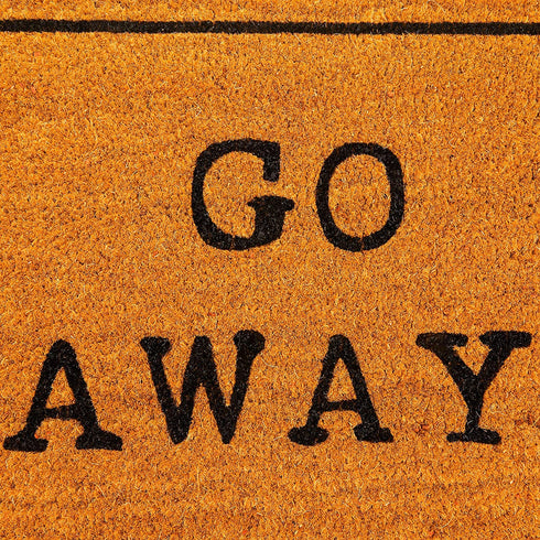 Go Away Nonslip Welcome Doormat, Natural Coco Coir Mat (17 x 30 in)