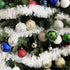 Allgala 50 Feet Christmas Foil Tinsel Garland Decoration for Holiday Tree Walll Rail Home Office Event-White-XG93201